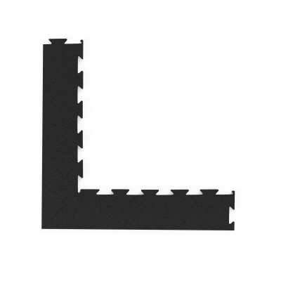 Бортик пазл-мат під тренажери на вільних вагах Marbo Sport Premium, чорний