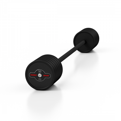 Штанга прогумована Marbo Sport 50кг, чорний матовий